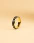 Preview: Gold-Titanring mit geschmiedetem Carbon-Finish - Rex Gold